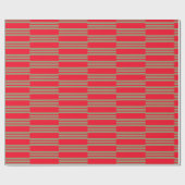 赤スタイリッシュと緑のストライプ   ラッピングペーパー (フラット)