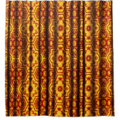 赤スタイリッシュと黄色のシャワーカーテン シャワーカーテン (正面)