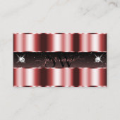 赤スタイリッシュと黒のダイヤきらめくモンドイニシャル 名刺 (正面)