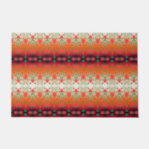 赤スタイリッシュと黒のドアマット