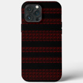 赤スタイリッシュと黒の横向きストライプの美 Case-Mate iPhoneケース (裏面)