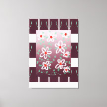 赤スタイリッシュのアクセントを持つウォールアート