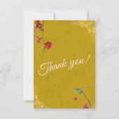 赤スタイリッシュエレガントと金ゴールド サンキューカード (裏面)