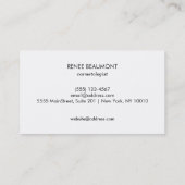 赤スタイリッシュキスをする唇の白黒ストライプの 名刺 (裏面)