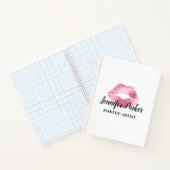 赤スタイリッシュグリッター唇メイクアップアーティスト ノートブック (内部)