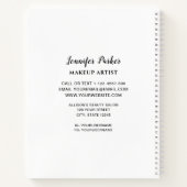 赤スタイリッシュグリッター唇メイクアップアーティスト ノートブック (裏面)