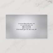 赤スタイリッシュグレーモダントレンディープロフェッショナル 名刺 (裏面)