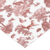 赤スタイリッシュフランスのエレガントトワールキツネウサギ テーブルクロス (アングル)