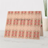 赤スタイリッシュフローラサンキューカード カード (裏面)