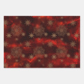 赤スタイリッシュブルゴーニュ ラッピングペーパーシート (正面)