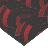 赤スタイリッシュモダン/黒の山形 ショートテーブルランナー (コーナー)