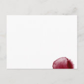 赤スタイリッシュワインスピルモダン秋30誕生日 インビテーションポストカード (裏面)