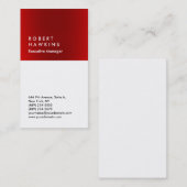 赤スタイリッシュ白プロフェッショナルプレーン・マネージャー 名刺 (正面/裏面)