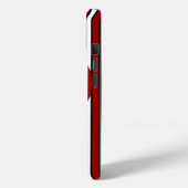 赤スタイリッシュ白黒のピアノ音符 Case-Mate iPhoneケース (裏面 / 左)