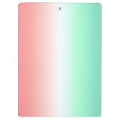 赤スタイリッシュ緑白勾配イニシャルモノグラム クリップボード (裏面)