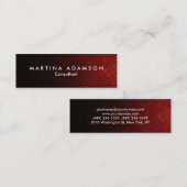 赤スタイリッシュ色デザインスリム芸術的ワイン スキニー名刺 (正面/裏面)