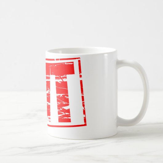 赤スタンプ効果 - NVT 適用外。 コーヒーマグカップ (右)