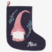 赤スチモダンカンジナビア格言クリスマスストッキング ラージクリスマスストッキング (正面)