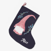 赤スチモダンカンジナビア格言クリスマスストッキング ラージクリスマスストッキング (正面 (吊り時))