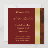 赤ステンドグラス卒業招待状 招待状 (裏面)