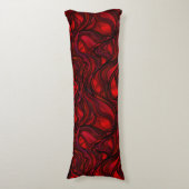 赤ステンドグラス抽象芸術 ボディピロー (正面縦)