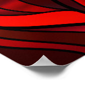 赤ステンドグラス抽象芸術 ポスター (角)