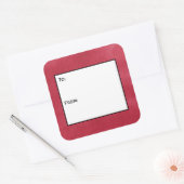 赤ステンドグラス贈り物ラベルシール スクエアシール (封筒)