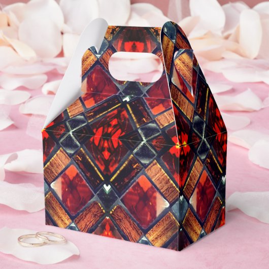 赤ステンドグラス フェイバーボックス (ウェディング)