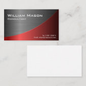 赤ステンレス鋼の曲線、名刺 名刺 (正面/裏面)