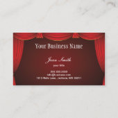 赤ステージカーテン名刺 名刺 (正面)