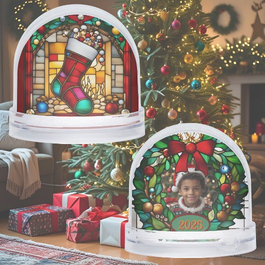 赤ストッキングフェイクステンドグラス