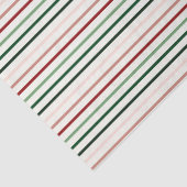 赤ストライプと緑とベージュのクリスマス 薄葉紙 (詳細)