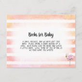 赤ストライプのちゃんシャワーゲーム用コーラルフラミンゴの本 エンクロージャーカード (正面)