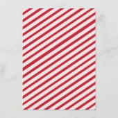 赤ストライプのの情結婚報挿入カード エンクロージャーカード (裏面)