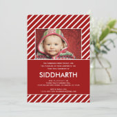 赤ストライプの招待状のアンナパラシャン 招待状 (スタンド正面)