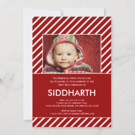 赤ストライプの招待状のアンナパラシャン 招待状
