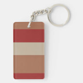 赤ストライプの文字おもしろいタイポグラフィまだそこにいる キーホルダー (裏面)