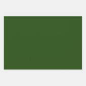 赤ストライプの緑ハート ラッピングペーパーシート (正面2)