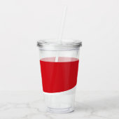 赤ストライプの アクリルタンブラー (裏面)