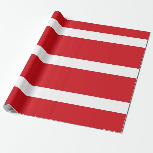赤ストライプの ラッピングペーパー (アンロールド)