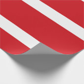 赤ストライプの ラッピングペーパー (角)