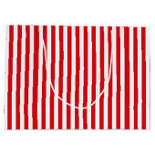 赤ストライプの ラージペーパーバッグ (裏面)