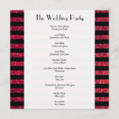 赤ストライプグリッターストライプ、線結婚、 プログラム (裏面)