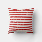 赤ストライプ十モノグラムのアイディア クッション (裏面)