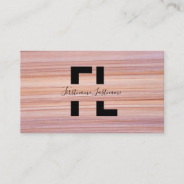 赤ストライプ大理石の表面モノグラエレガントムストリップ 名刺