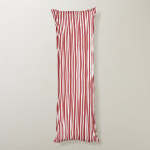 赤ストライプ枕 ボディピロー (裏面 (縦))