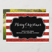 赤ストライプ白黒聖降誕祭 シーズンカード (正面/裏面)