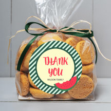 赤ストライプ緑スイカ付き緑のスイカありがとう