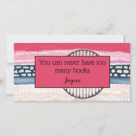 赤ストライプ色のメディアパーソナライズされた、ブックマーク サンキューカード