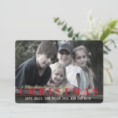 赤ストライプ色フォトカード シーズンカード (スタンド正面)